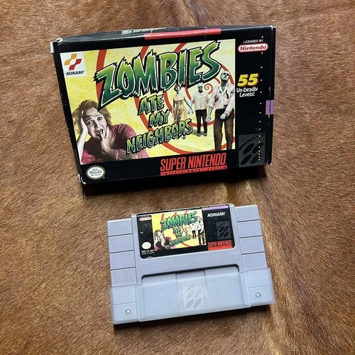 New ListingZombies Ate My Neighbors Super Nintendo SNES Game And Box Only Konami