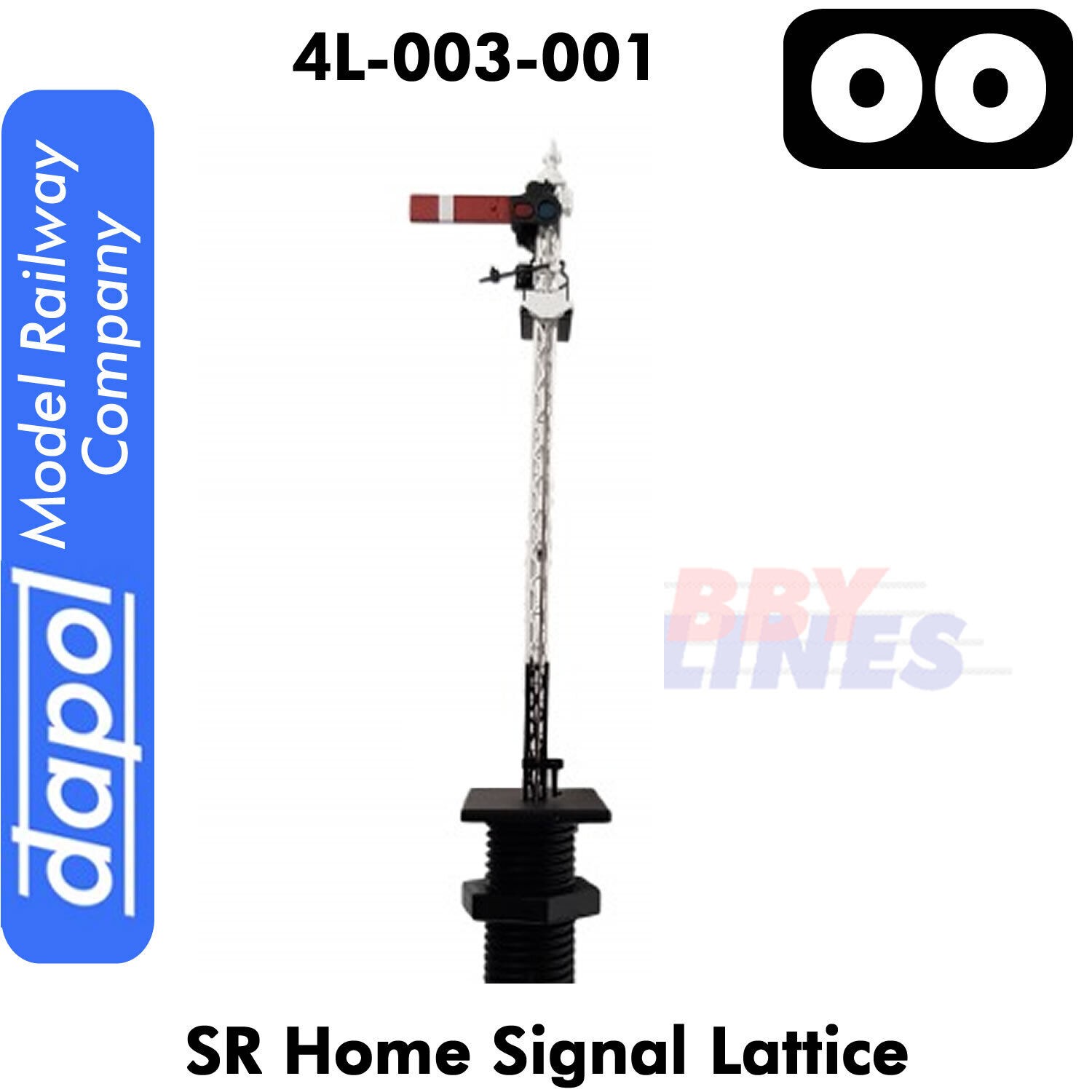 SIGNAL SR HOME Latice Semaphore Southern Railway with LED Dapol 4L-003-001