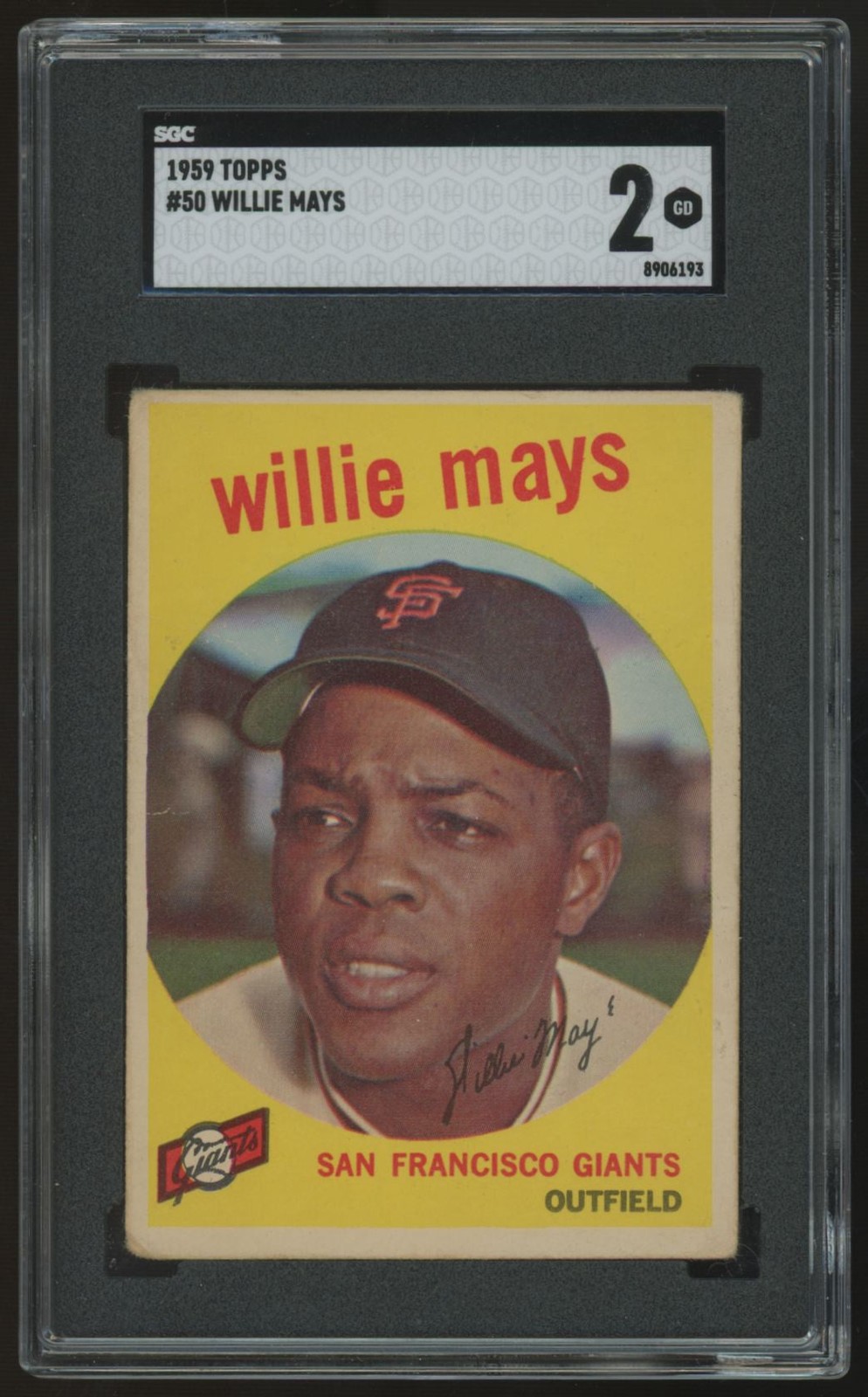 1959 Topps Willie Mays #50 SGC 2 *193