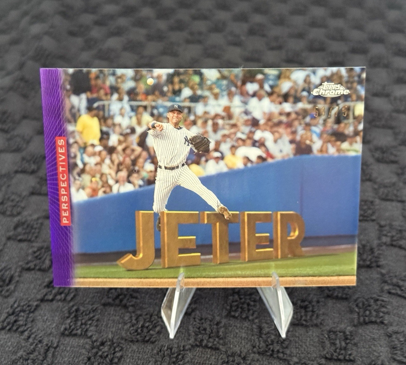 2026 Topps Chrome Derek Jeter Perspectives Purple Refractor /75 Yankees P-10