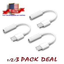 USB-C Type C to 3.5mm AUX Headphone Jack Adapter For iPhone 16/17/Android Phone