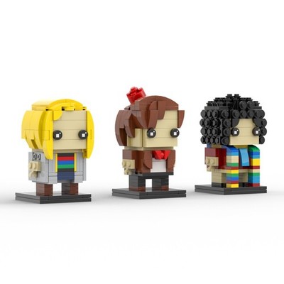 The 4th, 11th, and 13th Doctors from Sci-Fi TV Series 486 Pieces MOC Build Gift