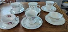 LOT OF 6 VINTAGE TEA CUPS/SAUCERS - All are MATCHED - Economy Selection