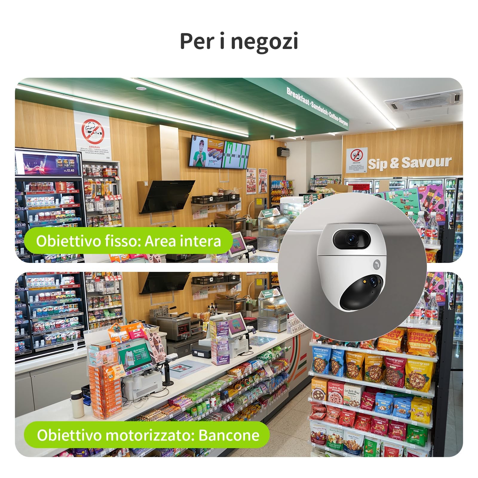 3K 3K (5MP 5MP) Telecamera per interni a Doppio Obiettivo Sicurezza a 360° - 2