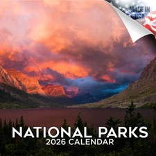 National Parks Premium Wall Calendar 2026 - Made in USA!