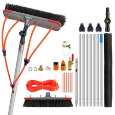 7M Water Fed Window Cleaning Pole Kit Telescopic Solar Panel Brush Equipment