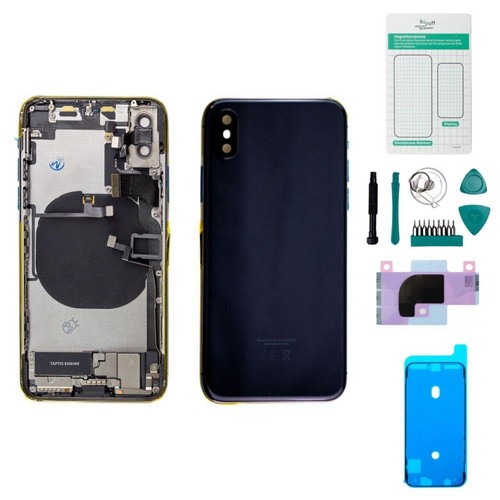 iPhone X Gehäuse mit Backcover Space Gray (grau-schwarz) - Set