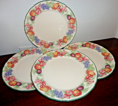 NORITAKI EPOCH MARKET DAY E801 INDONSIA SET OF 4 DINNER PLATES 10.5''