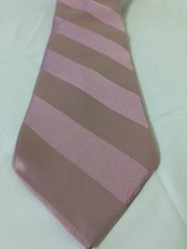 City Of London Hot Pink Striped Men  s Necktie 100 Silk Made In USA 58x3.75