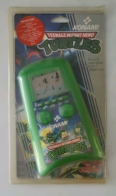 Vintage Teenage Mutant Hero (Ninja) Turtles Handheld LCD Game Konami 1989 