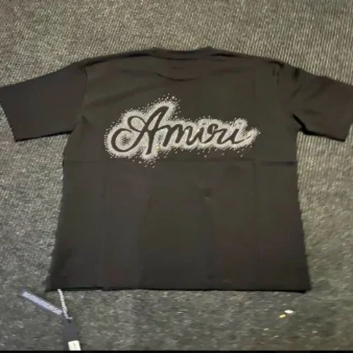 Amiri Crystal Burst MA Swirl Rhinestone T-Shirt Black Size XL - Free Shipping