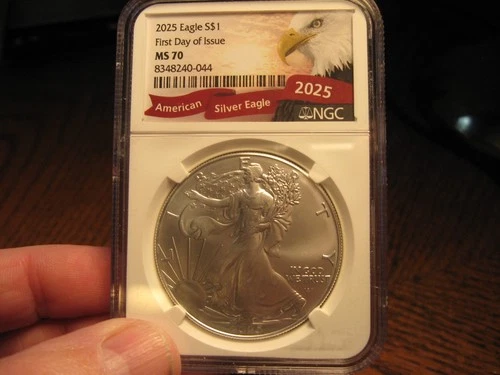 2025 United States Silver Eagle Coin NGC MS70 First Day Of Issue