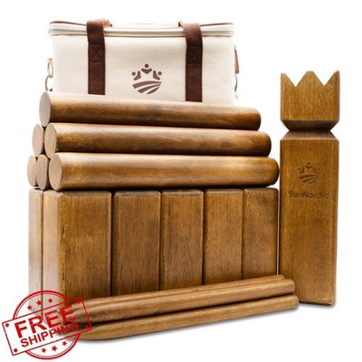 SunNordic Kubb yard game Yellow Brown