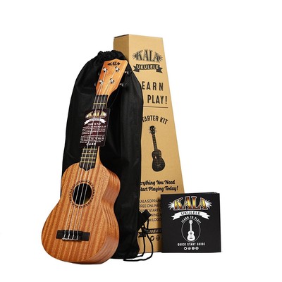 Learn to Play Ukulele Soprano Starter Kit Satin Mahogany   Includes online lesso