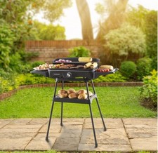 Blaupunkt INDOOR/OUTDOOR Electric BBQ Grill Removable Stand & Drip Tray 2200W