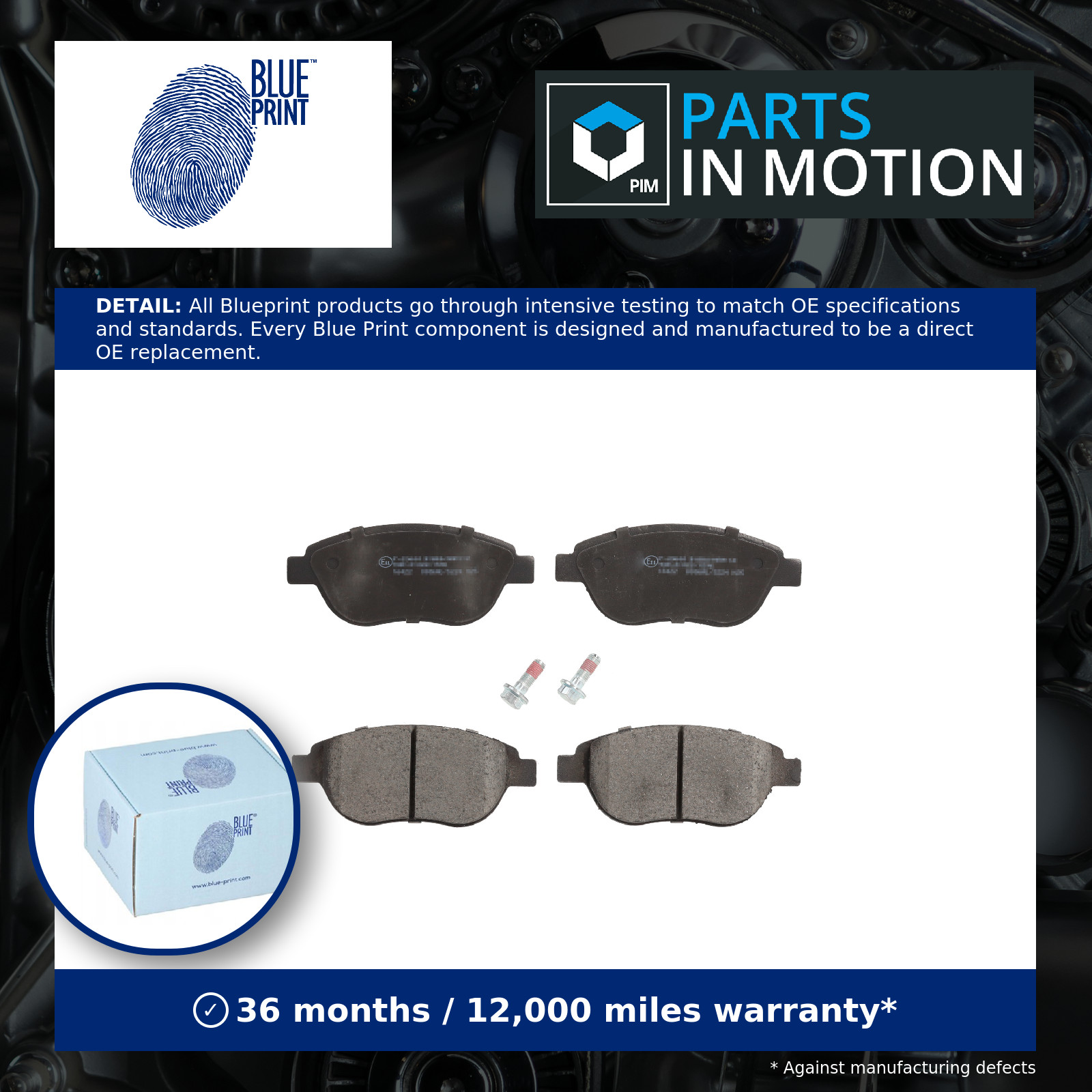 Blueprint ADP154218 Brake Pad Set Front Fits Citroen Berlingo C3 C4 Peugeot - Image 7