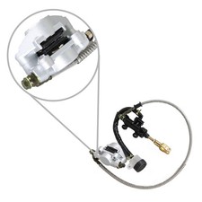 Rear Hydraulic Brake Assembly Caliper Master Cylinder For Go Kart Golf Cart ATV