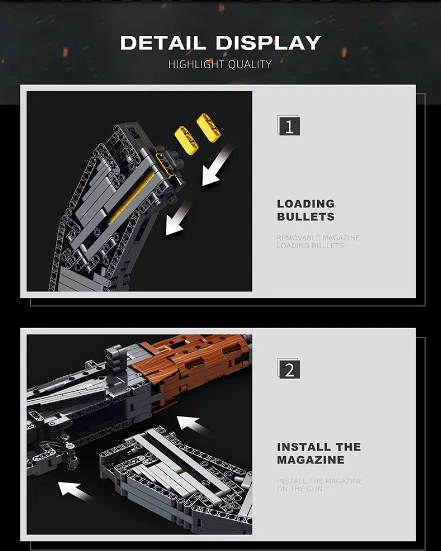 Kit de construcción Reobrix 77005 AK47, 1344 PIEZAS juego de bloques de tiro para niños Foto 4 de 4