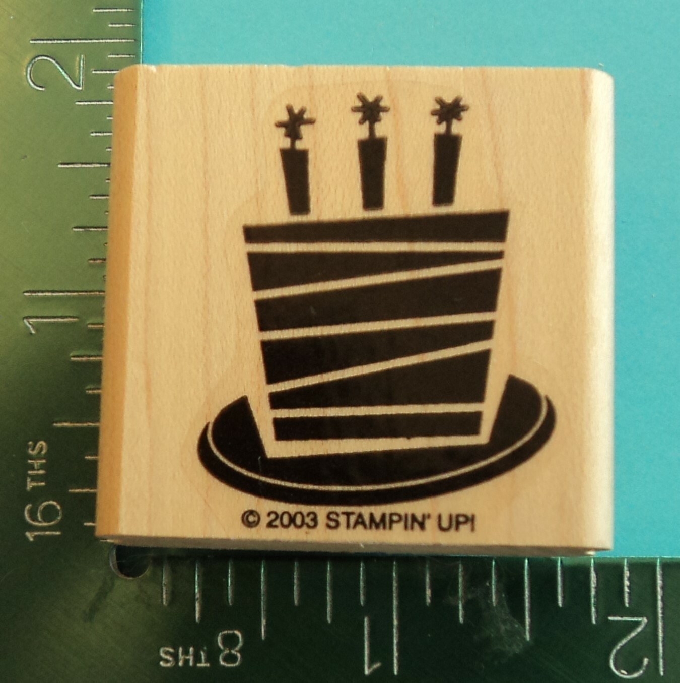 Stampin Up BIRTHDAY CAKE with CANDLES Rubber Stamp