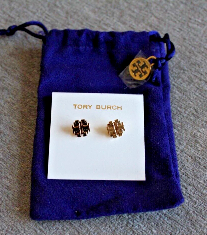 Tory burch small t sale logo stud earrings