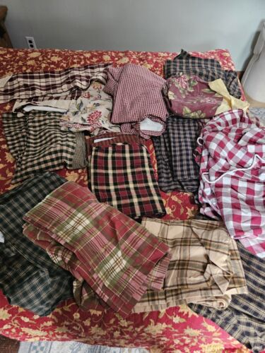 Huge Farmhouse plaid Curtain Lot Mostly Park Designs.