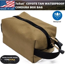 7x5x4" Heavy Duty Coyote Tan Tactical 1000D CORDURA Storage utility Gear Bag