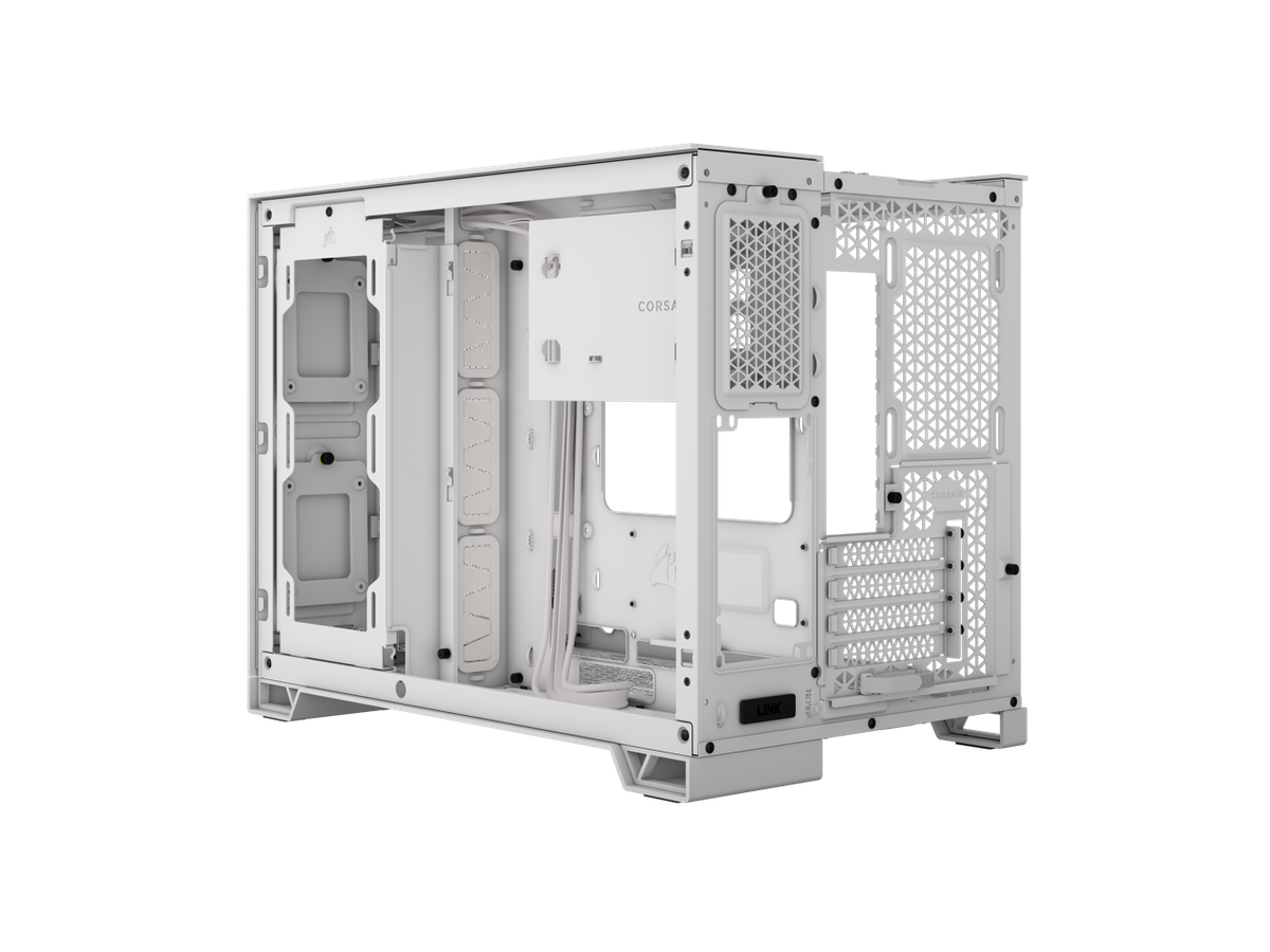 CORSAIR 2500D AIRFLOW Micro ATX Dual Chamber PC Case – White