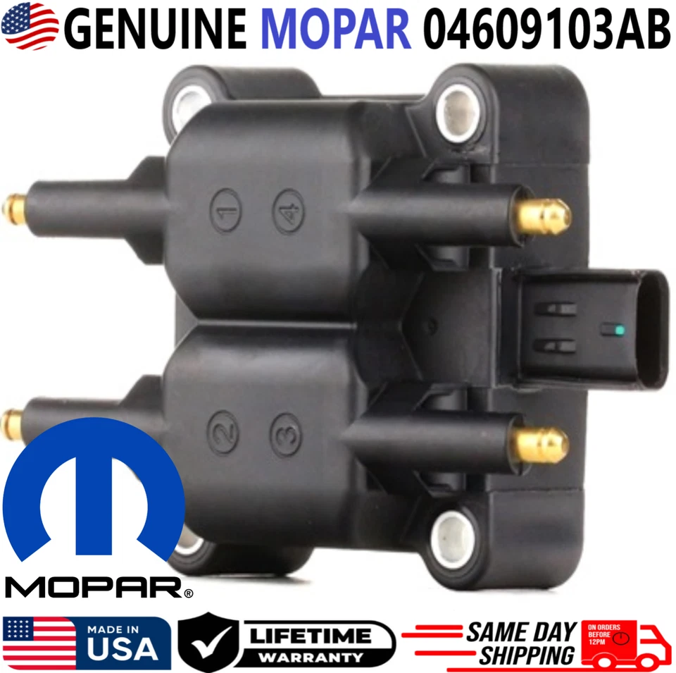 Bobina de encendido OEM MOPAR para Chrysler Dodge Jeep 1995-2010 2,0 L 2,4 L, 04609103AB Foto 4 de 4