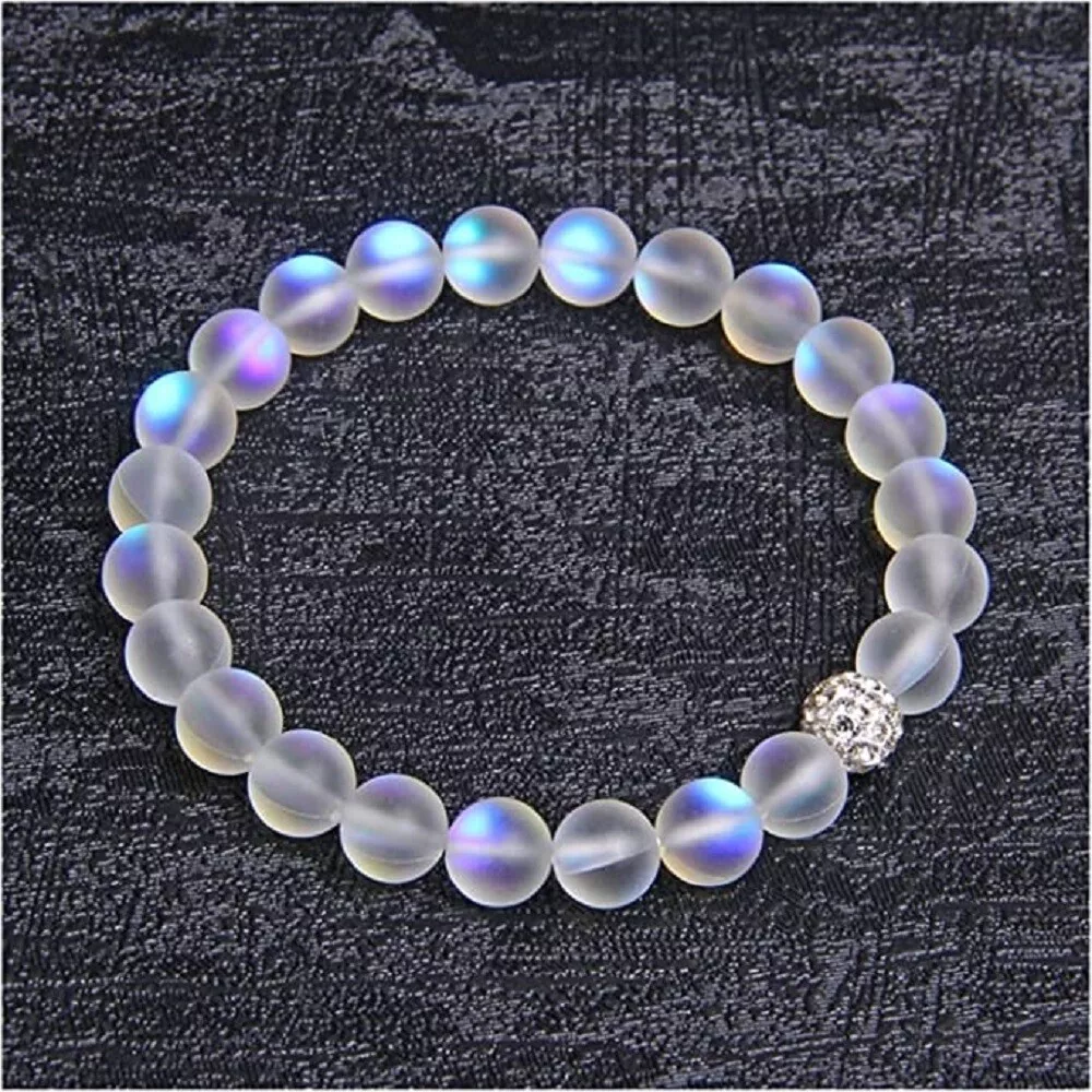 8mm Mermaid Glass Beads (Pack of 10)