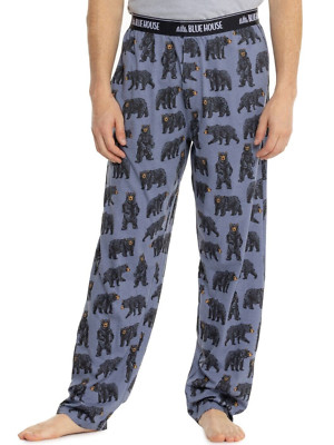 NWT Hatley Little Blue House WILD BEARS Jersey Knit Pajama/Lounge Pants Men's XL