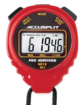 Accusplit Red Stopwatch with Split Timing and Easy View XL Digits A601XR