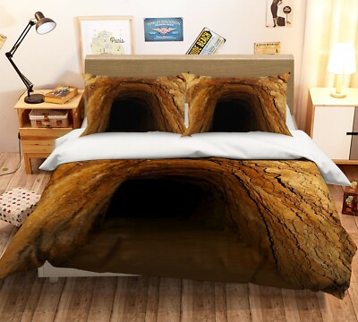 3D Yellow Hole ZHUA836 Bed Pillowcases Quilt Duvet Cover Set Queen King Zoe