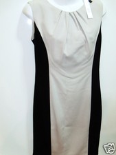 NWT Elie Tahari Sleeveless Lined Chantil Dress Colorblock Sheath Crepe Dress 4 