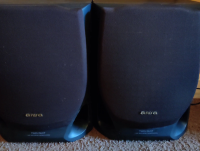 Vintage Aiwa Twin Duct 3 Way Bass Refrex Speaker System SX-NV3000