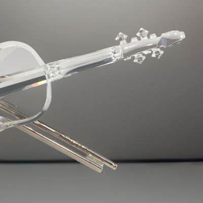 Swarovski Crystal Figurine Small Violin w/ Bow Stand B6CJ