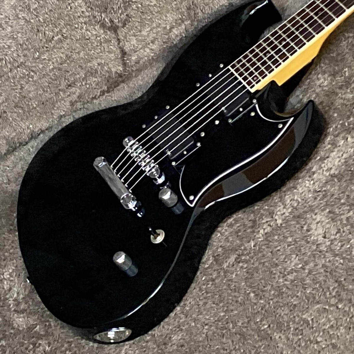 ESP vp-m ホンマホ　viper ESP] VP-M Viper Black 3.44kg Electric Guitar With Gig Bag