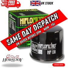 HF138 HIFLO Motorcycle Oil Filter Fits Suzuki GSX-R 92-18