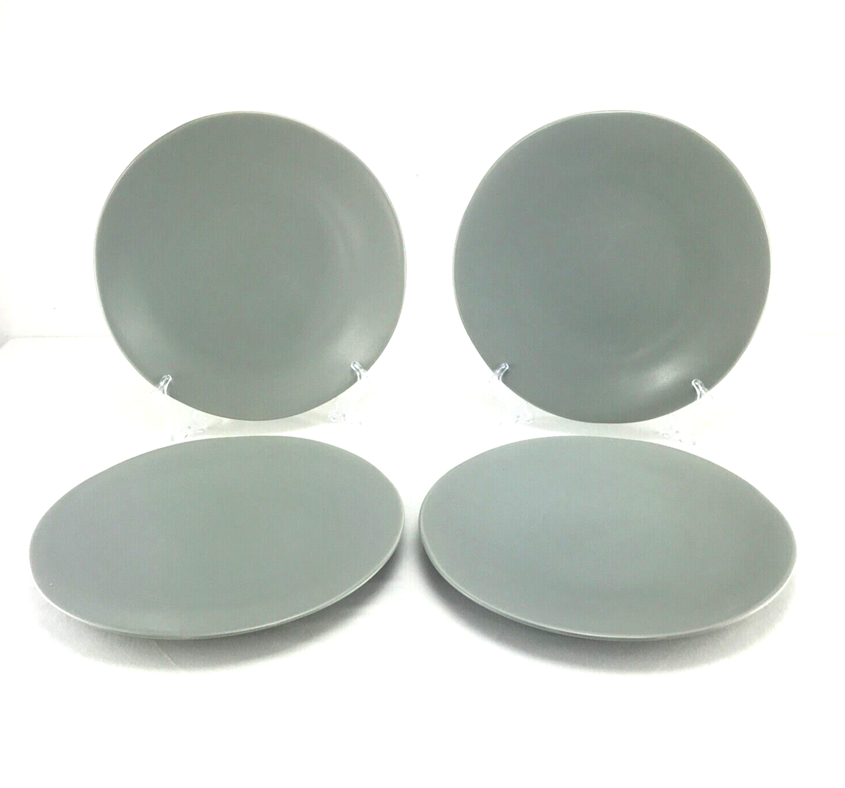 Fortessa Vitraluxe Dinnerware Set of Four Dinner Plates in Gray Color