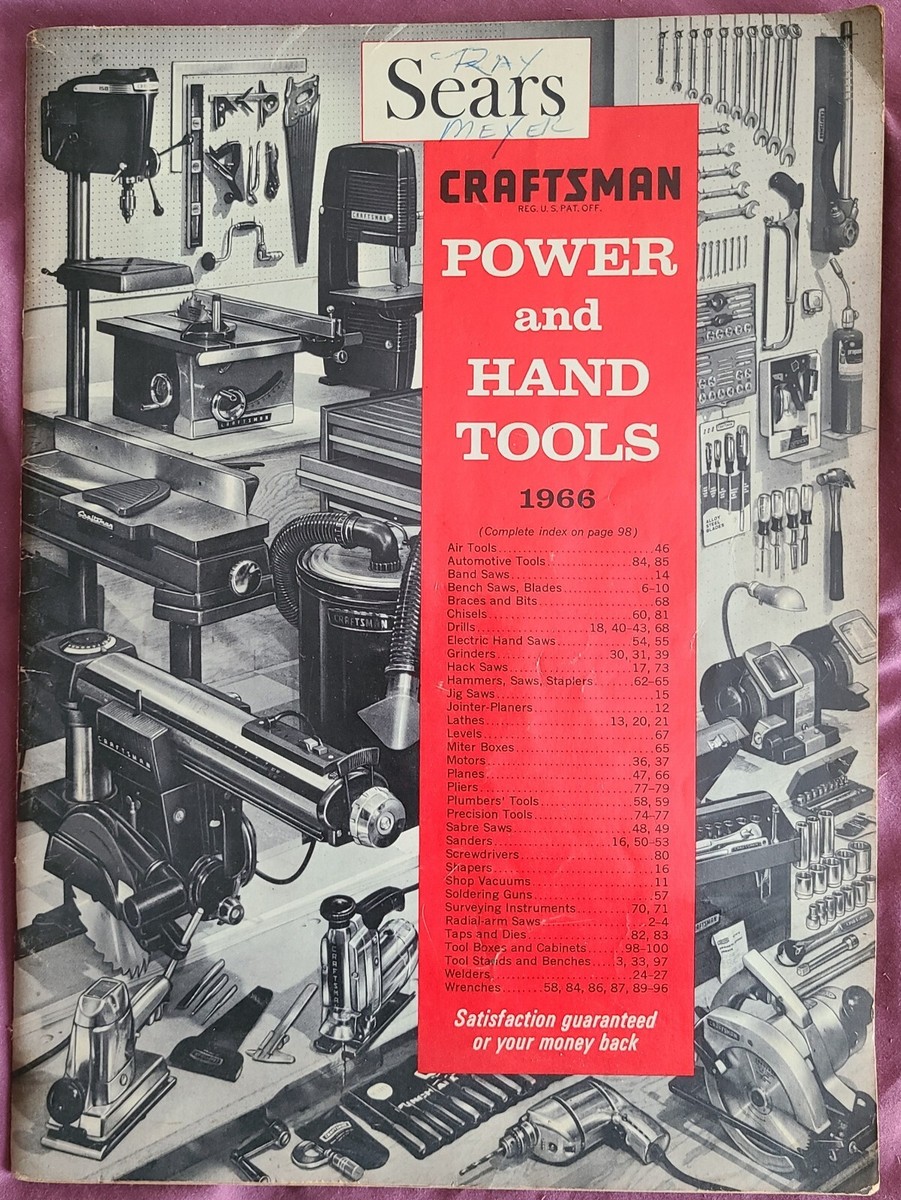 1966 SEARS - CRAFTSMAN - Power and Hand Tools CATALOG | eBay