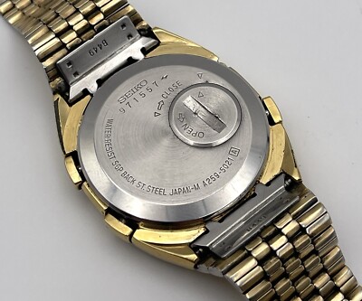 RARE 1970 SEIKO A259-5021 (A) Quartz Chrono Alarm LCD Watch Great