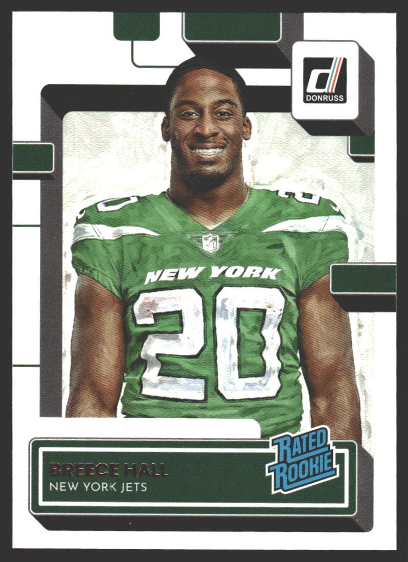 Breece Hall #314 2022 Donruss Rated Rookies Portrait New York JetsRC Rookie