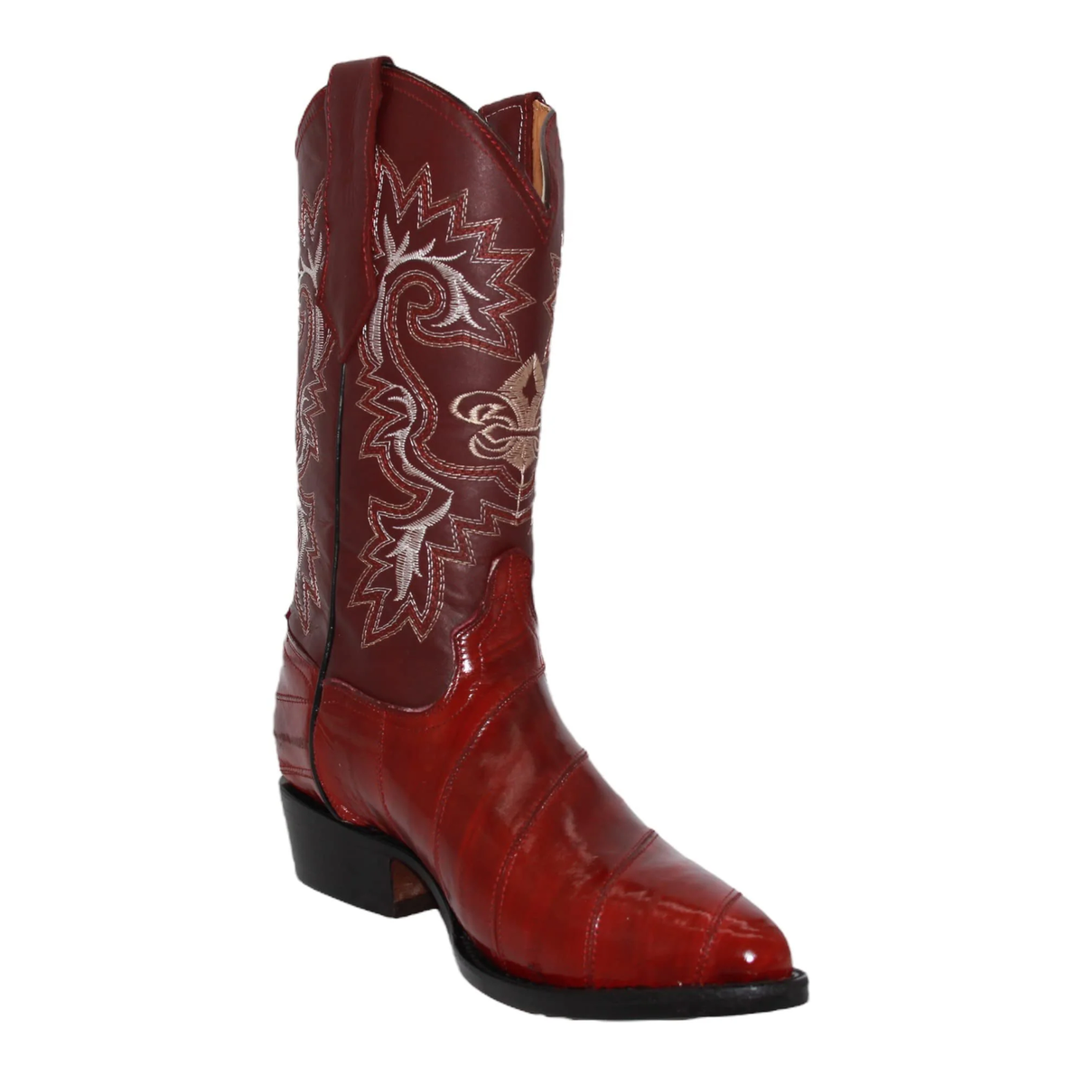 ? Genuine EEL SKIN El Centenario Western Boots | Men\'s 10.5 | Cherry Men main image 3