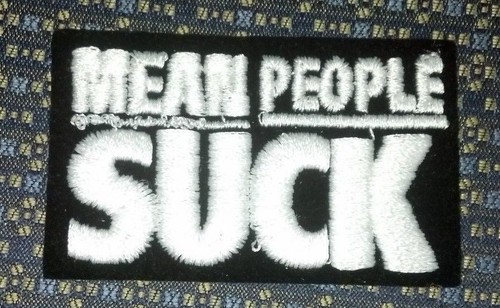 MEAN PEOPLE SUCK IRON OR SEW ON PATCH - Picture 3 of 10