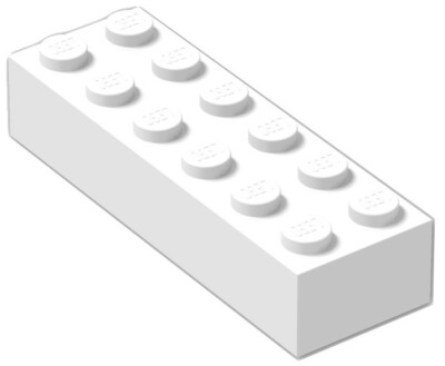 ☀️25x NEW LEGO 2x6 WHITE Bricks #2456 BULK Parts Snow Ice