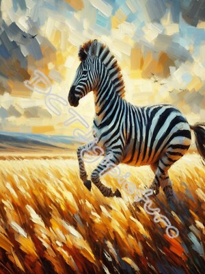 Zebra digital oil paint art, background,wallpaper, printable 3072x4096px/4.36mb