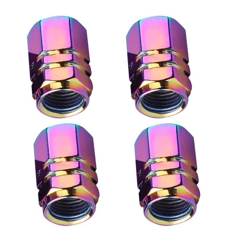 New 4pcs Colorful Aluminum Car Tire Valve Cap Dustproof Cover Fit For Volkswagen — 第 3/4 张图片