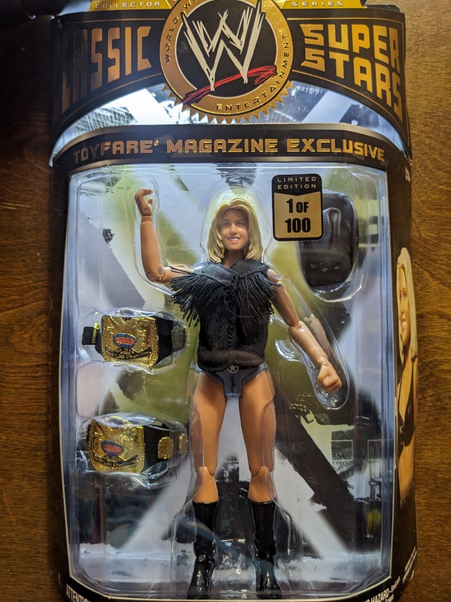 WWE SUNNY CLASSIC SUPERSTARS RARE 1/100 FIGURE W/ SIGNED 8X10 JSA