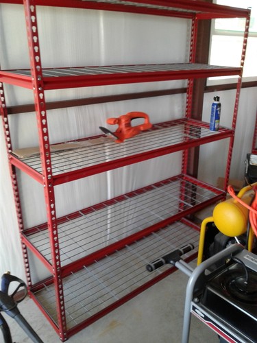 Red Muscle Rack Muscle Rack UR601872WD5-R 5 Shelf Steel Rack - Red for sale online | eBay