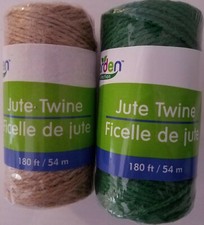 Jute Twine 180 ft Soft Ties Garden, Select: Brown or Green