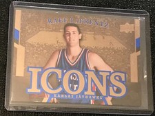 A 2013 UPPER DECK  SHORT PRINT KANSAS JAYHAWKS RAEF LAFRENTZ ICONS CARD-JUN942